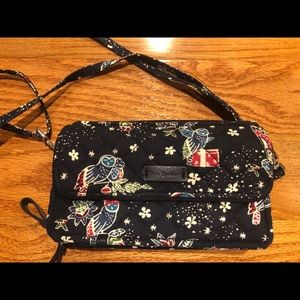 Vera Bradley RFID Georgia Holiday Owls Wallet Clutch Crossbody NWOT